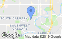 Map of South Calgary, AB