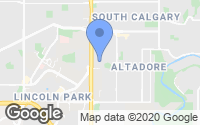 Map of South Calgary, AB